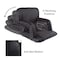Home-Complete Wide Stadium Chair Cushion - Bleacher Seat with Padded Back Support by Black HC-3002 - alternate 2